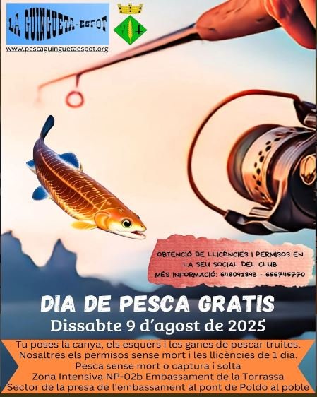 dia pesca gratuït embassament torrassa