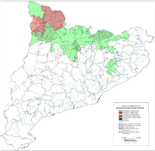 mapa pesca catalunya